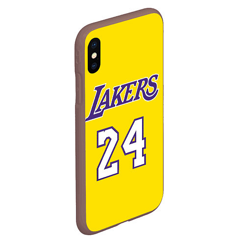 Чехол iPhone XS Max матовый Kobe Bryant 24 / 3D-Коричневый – фото 2