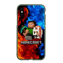 Чехол iPhone XS Max матовый MINECRAFT