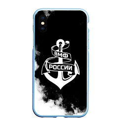 Чехол iPhone XS Max матовый ВМФ России, цвет: 3D-голубой
