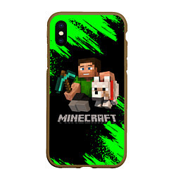 Чехол iPhone XS Max матовый MINECRAFT