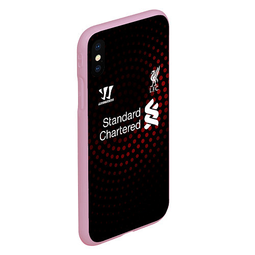Чехол iPhone XS Max матовый Liverpool / 3D-Розовый – фото 2