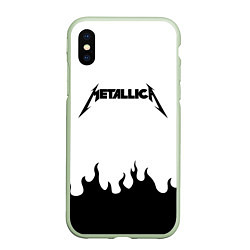 Чехол iPhone XS Max матовый METALLICA, цвет: 3D-салатовый