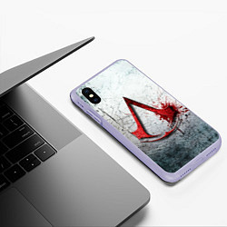 Чехол iPhone XS Max матовый Assassins Creed, цвет: 3D-светло-сиреневый — фото 2