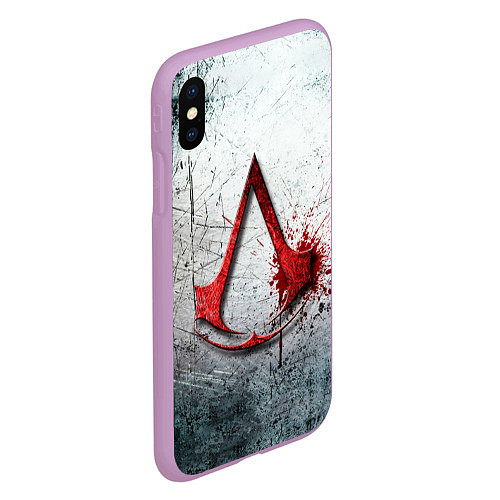 Чехол iPhone XS Max матовый Assassins Creed / 3D-Сиреневый – фото 2