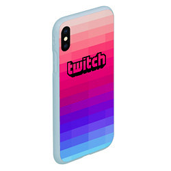 Чехол iPhone XS Max матовый TWITCH, цвет: 3D-голубой — фото 2