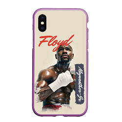 Чехол iPhone XS Max матовый Floyd, цвет: 3D-фиолетовый