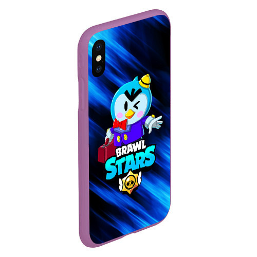 Чехол iPhone XS Max матовый BRAWL STARS MRP / 3D-Фиолетовый – фото 2