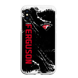 Чехол iPhone XS Max матовый Tony Ferguson, цвет: 3D-белый