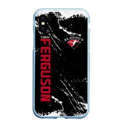 Чехол iPhone XS Max матовый Tony Ferguson, цвет: 3D-голубой