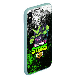 Чехол iPhone XS Max матовый BRAWL STARS VIRUS 8-BIT, цвет: 3D-мятный — фото 2