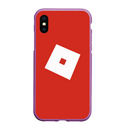 Чехол iPhone XS Max матовый Roblox, цвет: 3D-фиолетовый