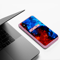 Чехол iPhone XS Max матовый ROBLOX, цвет: 3D-розовый — фото 2