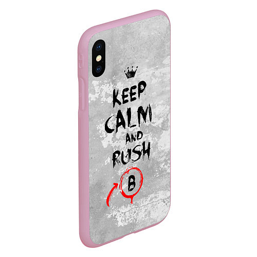 Чехол iPhone XS Max матовый Rush B / 3D-Розовый – фото 2