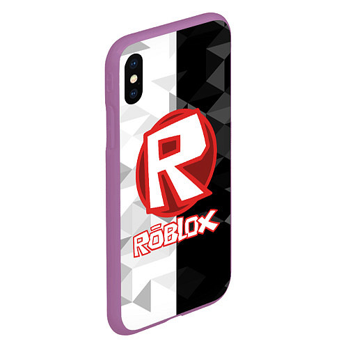 Чехол iPhone XS Max матовый ROBLOX / 3D-Фиолетовый – фото 2