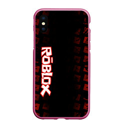 Чехол iPhone XS Max матовый Roblox, цвет: 3D-малиновый