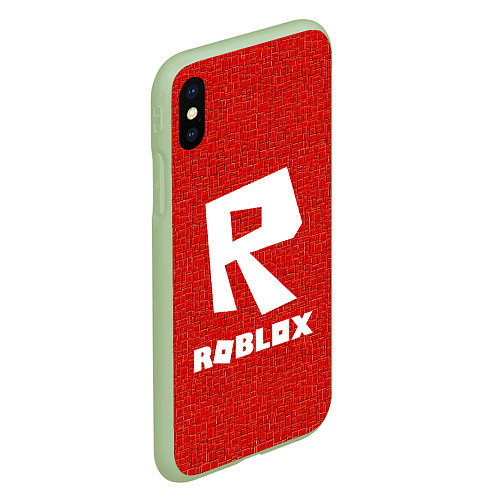 Чехол iPhone XS Max матовый Roblox / 3D-Салатовый – фото 2