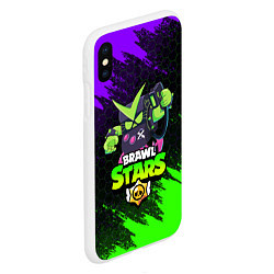 Чехол iPhone XS Max матовый BRAWL STARS VIRUS 8-BIT, цвет: 3D-белый — фото 2