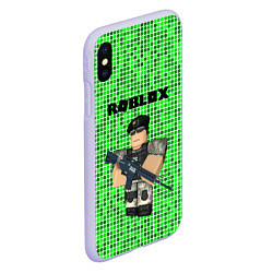 Чехол iPhone XS Max матовый Roblox, цвет: 3D-светло-сиреневый — фото 2