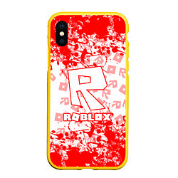 Чехол iPhone XS Max матовый Roblox, цвет: 3D-желтый