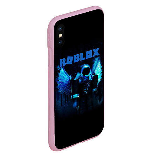 Чехол iPhone XS Max матовый ROBLOX / 3D-Розовый – фото 2