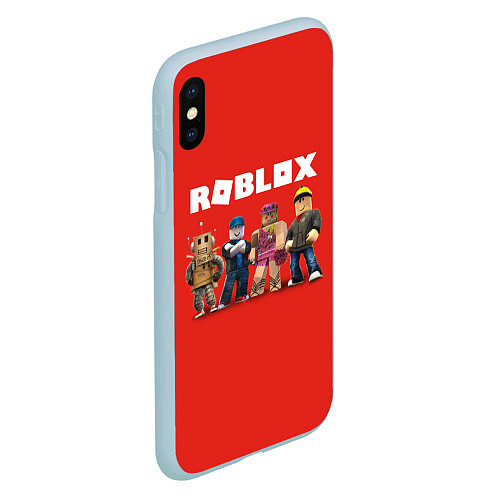 Чехол iPhone XS Max матовый ROBLOX / 3D-Голубой – фото 2