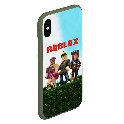 Чехол iPhone XS Max матовый ROBLOX / 3D-Темно-зеленый – фото 2