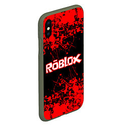 Чехол iPhone XS Max матовый Roblox, цвет: 3D-темно-зеленый — фото 2