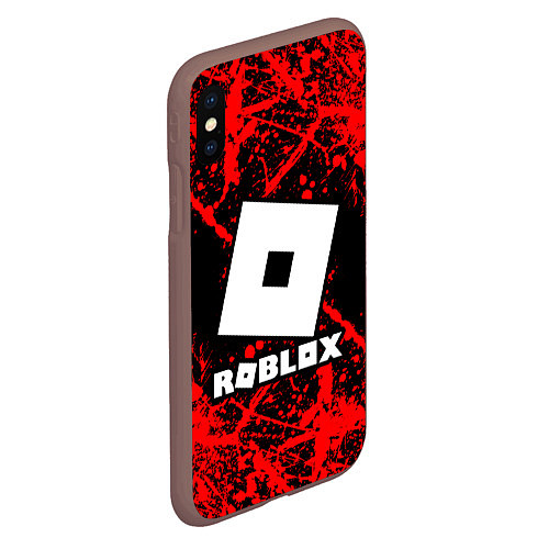 Чехол iPhone XS Max матовый Roblox / 3D-Коричневый – фото 2