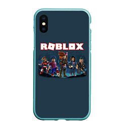 Чехол iPhone XS Max матовый ROBLOX, цвет: 3D-мятный