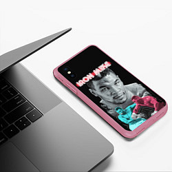 Чехол iPhone XS Max матовый Iron Mike, цвет: 3D-малиновый — фото 2