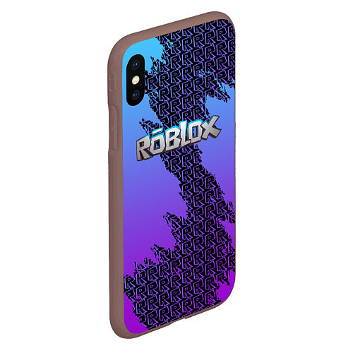 Чехол iPhone XS Max матовый Roblox / 3D-Коричневый – фото 2
