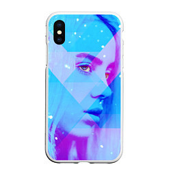 Чехол iPhone XS Max матовый Billie Blue Star, цвет: 3D-белый