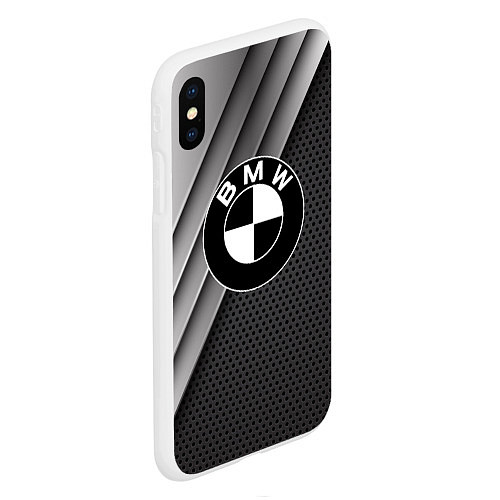 Чехол iPhone XS Max матовый BMW / 3D-Белый – фото 2