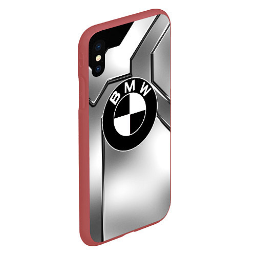 Чехол iPhone XS Max матовый BMW / 3D-Красный – фото 2