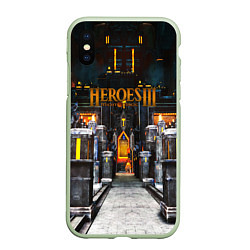 Чехол iPhone XS Max матовый HEROES 3, цвет: 3D-салатовый