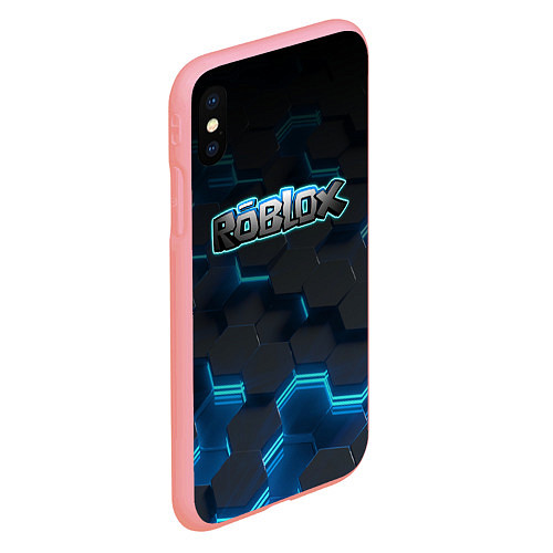 Чехол iPhone XS Max матовый Roblox Neon Hex / 3D-Баблгам – фото 2