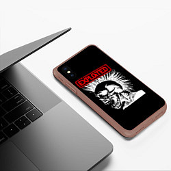 Чехол iPhone XS Max матовый The Exploited, цвет: 3D-коричневый — фото 2