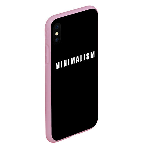 Чехол iPhone XS Max матовый Minimalism / 3D-Розовый – фото 2