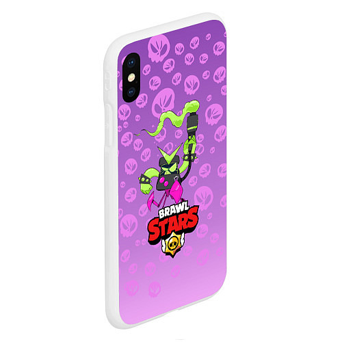 Чехол iPhone XS Max матовый Brawl Stars virus 8 bit / 3D-Белый – фото 2