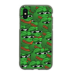 Чехол iPhone XS Max матовый Pepe The Frog