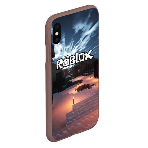 Чехол iPhone XS Max матовый ROBLOX / 3D-Коричневый – фото 2