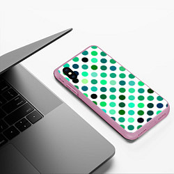 Чехол iPhone XS Max матовый Горох, цвет: 3D-розовый — фото 2