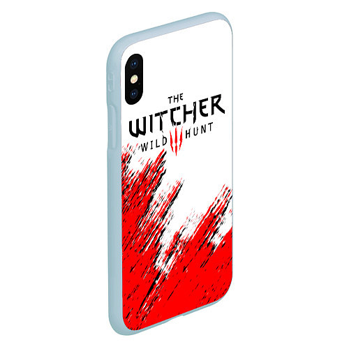 Чехол iPhone XS Max матовый THE WITCHER / 3D-Голубой – фото 2