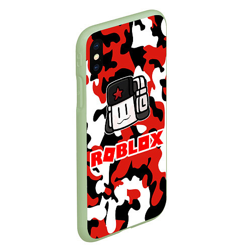 Чехол iPhone XS Max матовый ROBLOX / 3D-Салатовый – фото 2