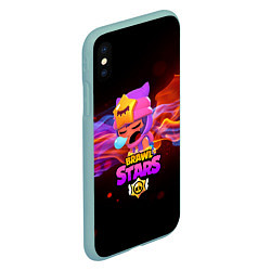 Чехол iPhone XS Max матовый BRAWL STARS SANDY, цвет: 3D-мятный — фото 2