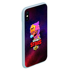 Чехол iPhone XS Max матовый BRAWL STARS SANDY, цвет: 3D-голубой — фото 2