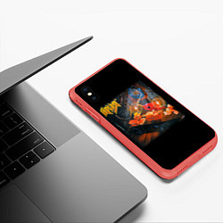 Чехол iPhone XS Max матовый Ария, цвет: 3D-красный — фото 2