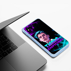 Чехол iPhone XS Max матовый Тима Белорусских, цвет: 3D-голубой — фото 2