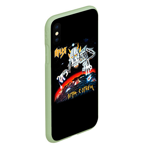 Чехол iPhone XS Max матовый Ария / 3D-Салатовый – фото 2