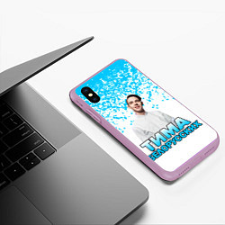 Чехол iPhone XS Max матовый Тима Белорусских, цвет: 3D-сиреневый — фото 2